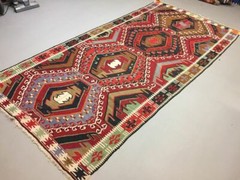 Vintage Turkish Kilim Kelim Rug shabby chic wool,Moroccan boho 315×157 cm Large
