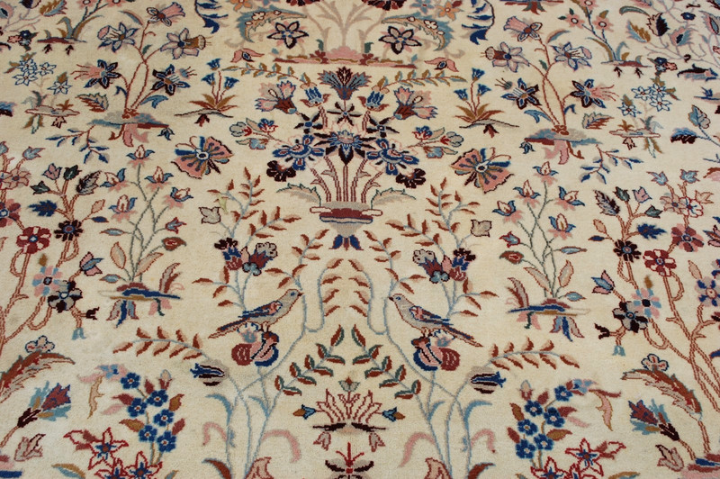 NATURAL WOOL Old Oriental Rugs,Hand Woven,knotted size Approximately 6'8" x 9'5" gallery