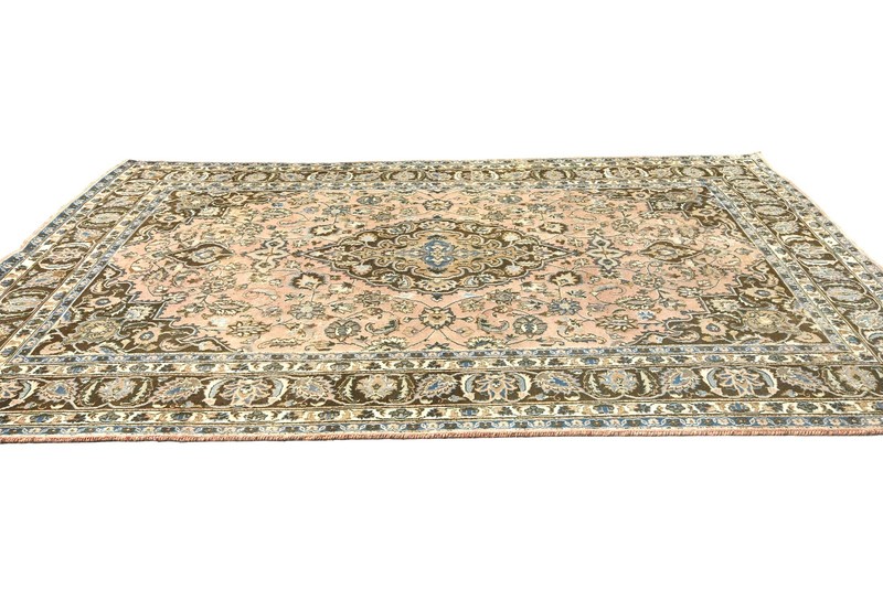 Hand-Knotted Muted Floral Semi-Antique Oriental Rug Traditional Design 6X9'5 ft gallery