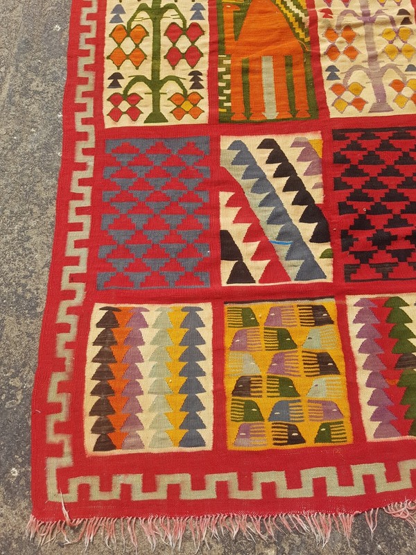Vintage Traditional Handcrafted Turkish Kilim Rug for Home Décor 277x158 cm gallery