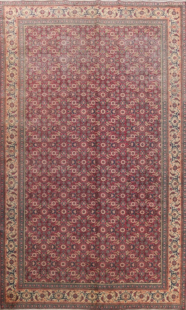 Antique Anatolian Oriental Area Rug 6x10 Wool Handmade Turkish Room Size Carpet