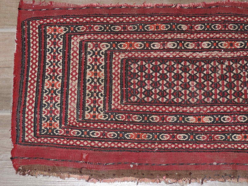 Handmade Tekke Turkoman Torba Flatweave Wool Rug gallery