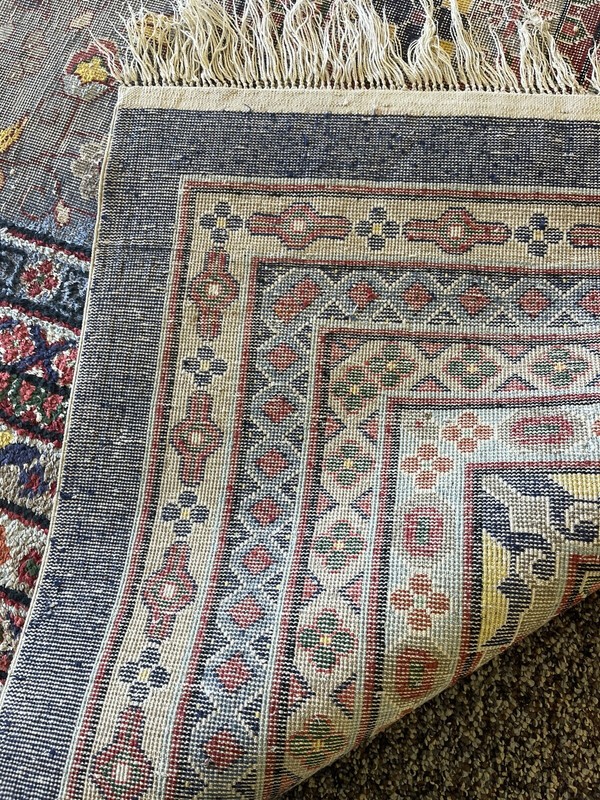 Antique Turkish Silk On Silk Prayer Rug 7’ 1” X 10’ 1” Anatolian gallery