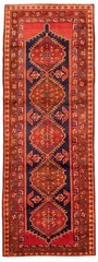 Vintage Hand-knotted Runner Rug 3’10” x 11’2″ Traditional Oriental Wool Carpet