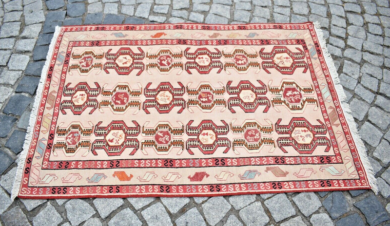 Caucasian Silk Rug 39'' x 57'' Caucasian Silk Sumac Kilim Fine Quality Area Rug gallery