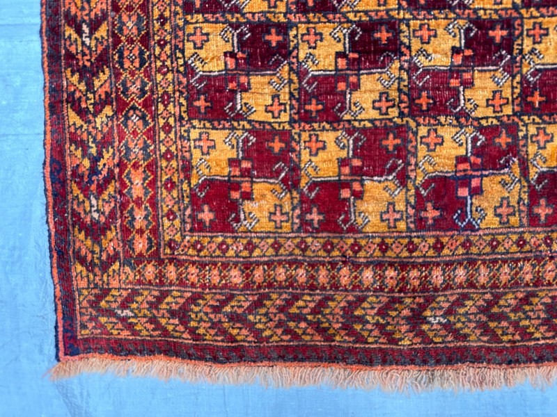COLLECTORS' PIECE Vintage Stunning Natural Vegetable Dye Alla Mahmal Turkoman Ru gallery