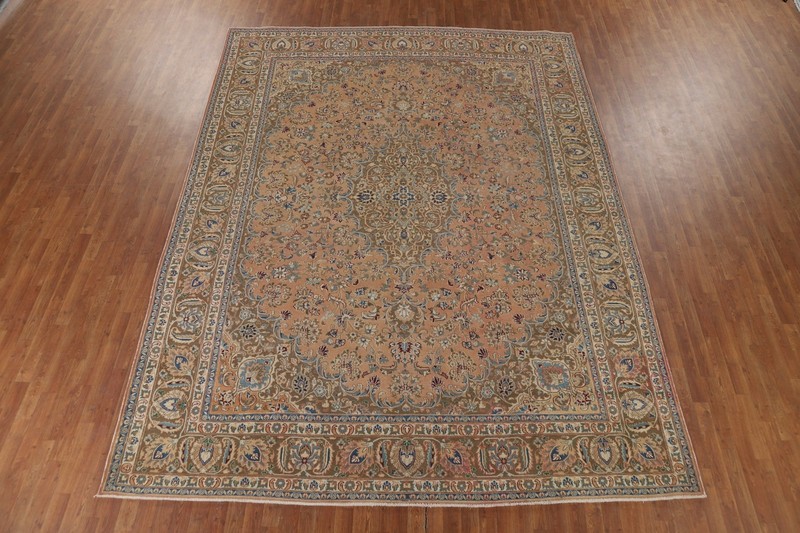 Floral Traditional Area Rug 10x13 Handmade Wool Vintage Carpet for Living Room gallery