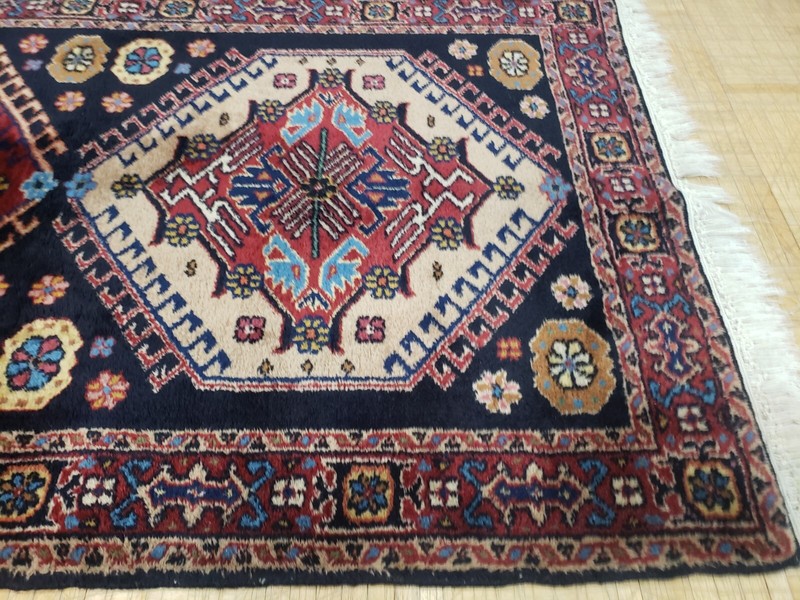 3x5 TURKISH KAZAK KARAJEH VINTAGE AUTHENTIC HAND WOVEN 100% WOOL ORIENTAL RUG gallery