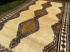150 X 250 COLLECTORS ITEM Vintage Stunning Kazak Geometric Pattern Tribal Carpet