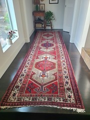 Vintage Persian Sarab Wool Runner Rug 3′ x 11′