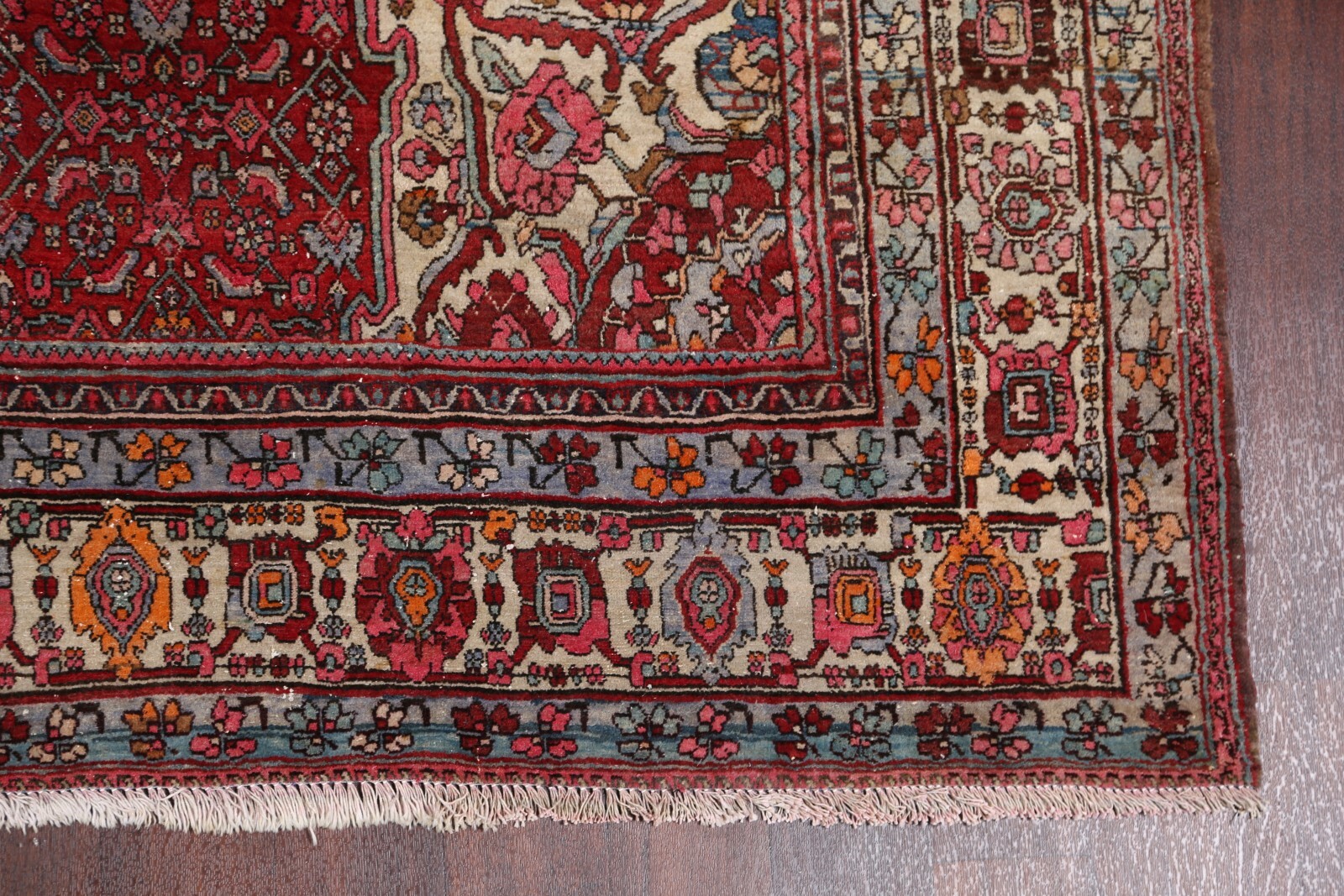 Collectible Geometric Bidjar Antique Hand-Knotted Oriental Area Rug 7x11 RUST gallery