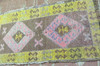 Turkish Anatolian Rug Mat Yastik 20" x 35" Semi Antique Yellow Orange Vegy Dyes gallery