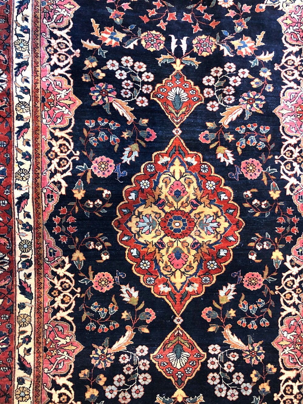 An Antique Sensational Genuine Sarouk Rug gallery
