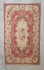 Vintage Rug, French Tapestry 58″ x 34 1/2″