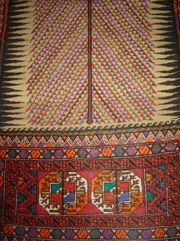 Antique Oriental Runner Rug Karajeh Vegetable Dye Hand Knotted 100% Wool 101x31. gallery