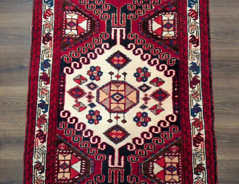 Per'sian Sarab Runner Rug 3.4 x 13.8, Geometric Medallions, Tribal gallery