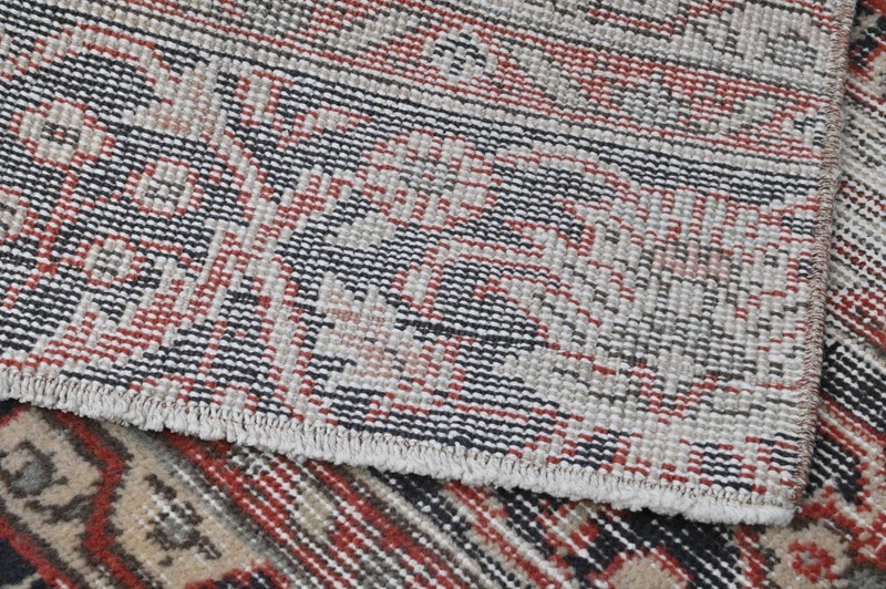 Vintage Turkish Runner Rug 2x5ft Wool Anatolian Handmade Hallway Oushak RUST gallery