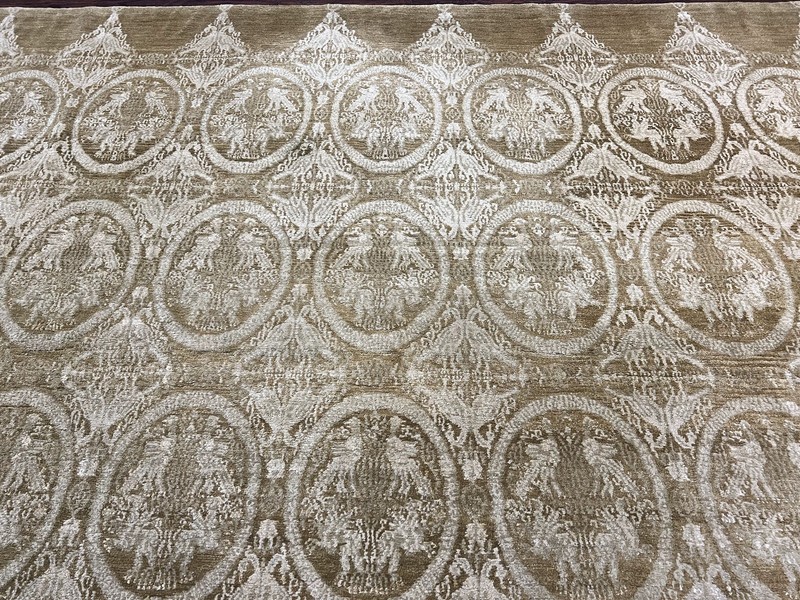 Tibetan Rug 12x15 Wool Olive Green Extra Large Handmade Contemporary Carpet gallery