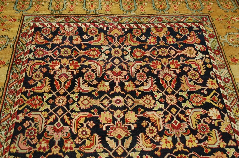 MID1800s ANTIQUE CAUCASIAN KARABAGH RUG AT SIZE OF 7'3" x16'5" GREAT SIZE DESIGN gallery