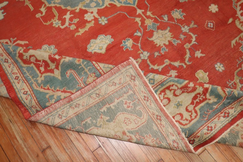 Antique Gorgeous Turkish Oushak Ushak Rug Size 10'x13'5'' gallery