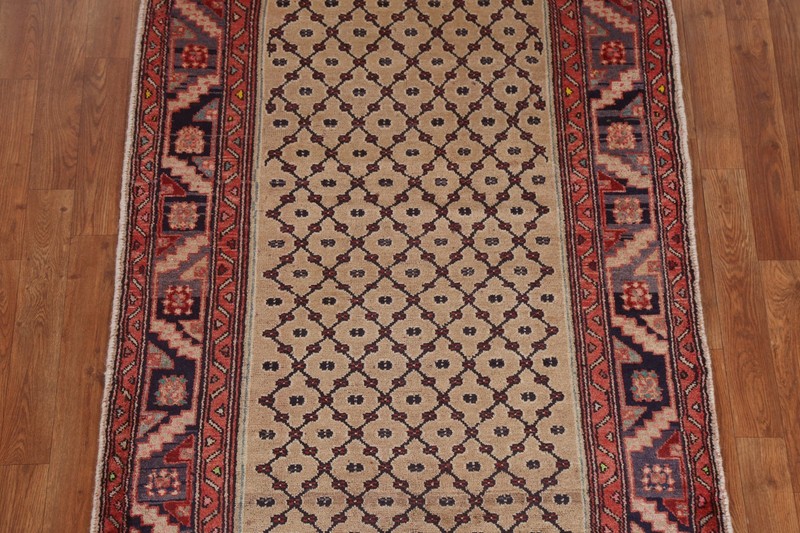 Geometric Handmade 10 ft Runner Rug 4x10 Vintage Tribal Traditional Wool Carpet gallery