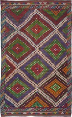 Vintage 6’4″ x 10’6″ Traditional Wool Hand Woven Oriental Area Rug