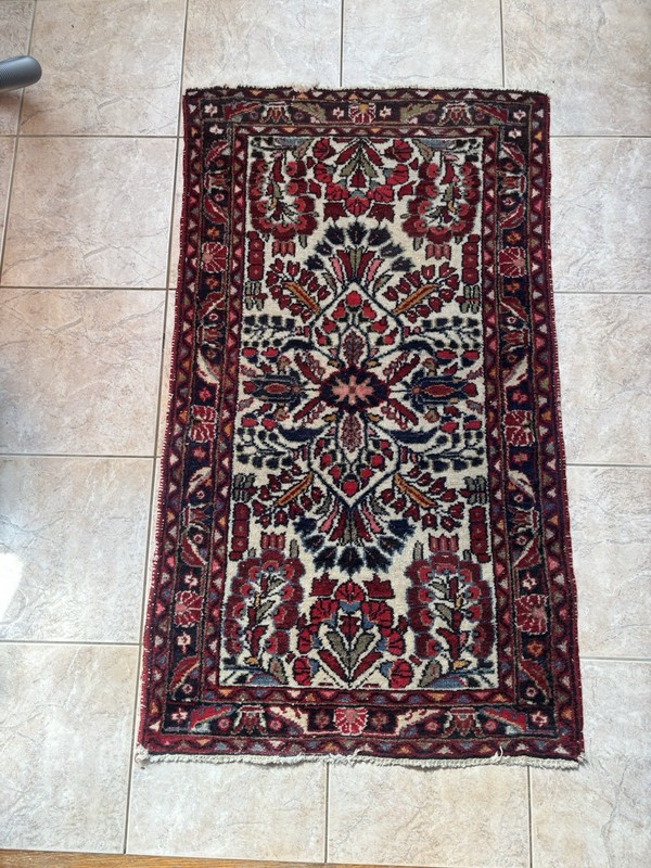 VINTAGE PERSIAN Floral RUG 4' 3” X 2' 6” gallery