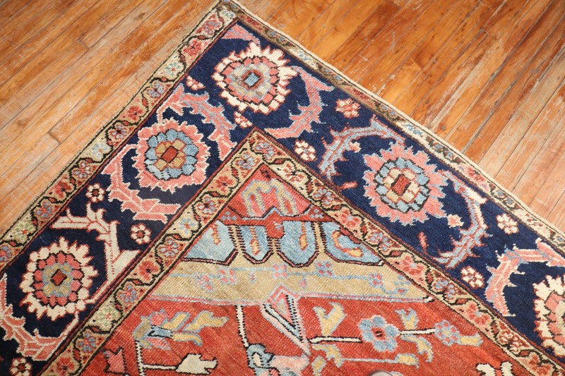 Antique Dated & Signed Heriz Rug 8'3''x11' gallery