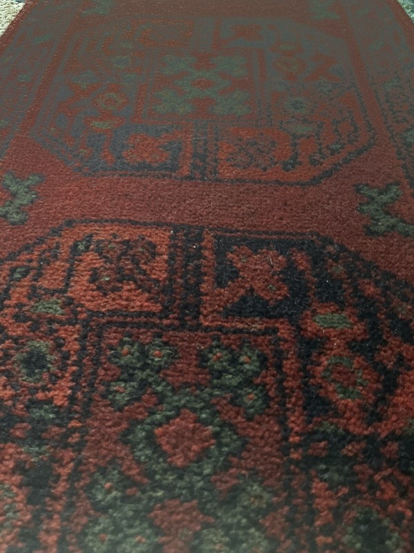 Bergoss Wool 1970’s 14”x35” Kabristan Rug Accent Netherlands Decor Semi Antique gallery