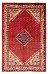 Vintage Hand-Knotted Area Rug 4’3″ x 6’7″ Traditional Oriental Wool Carpet