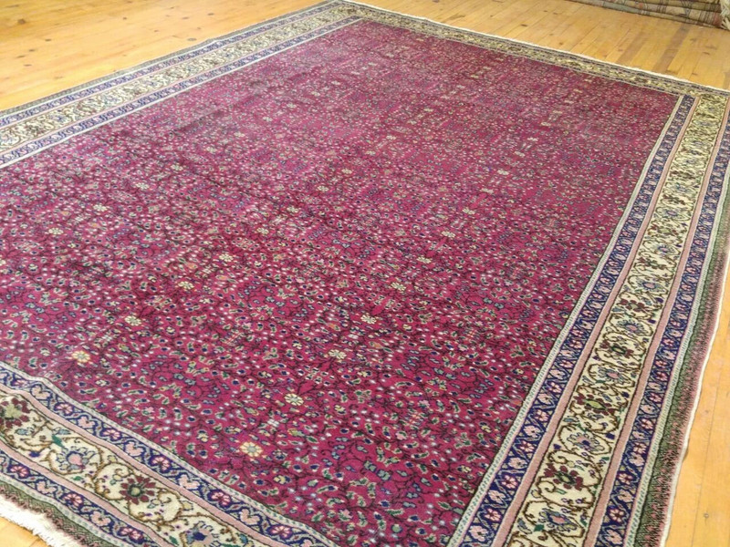 Stunning Cr1930-1939s Antique Wool Pile Vivid Natural Dye Hereke Rug 7x10ft gallery
