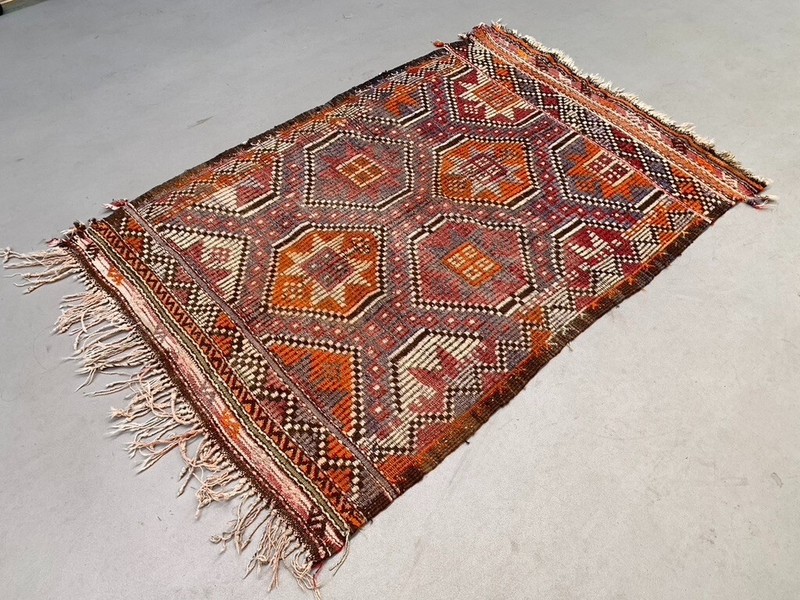 Vintage Turkish Kilim Rug 150x92 cm Wool Kelim, Medium gallery