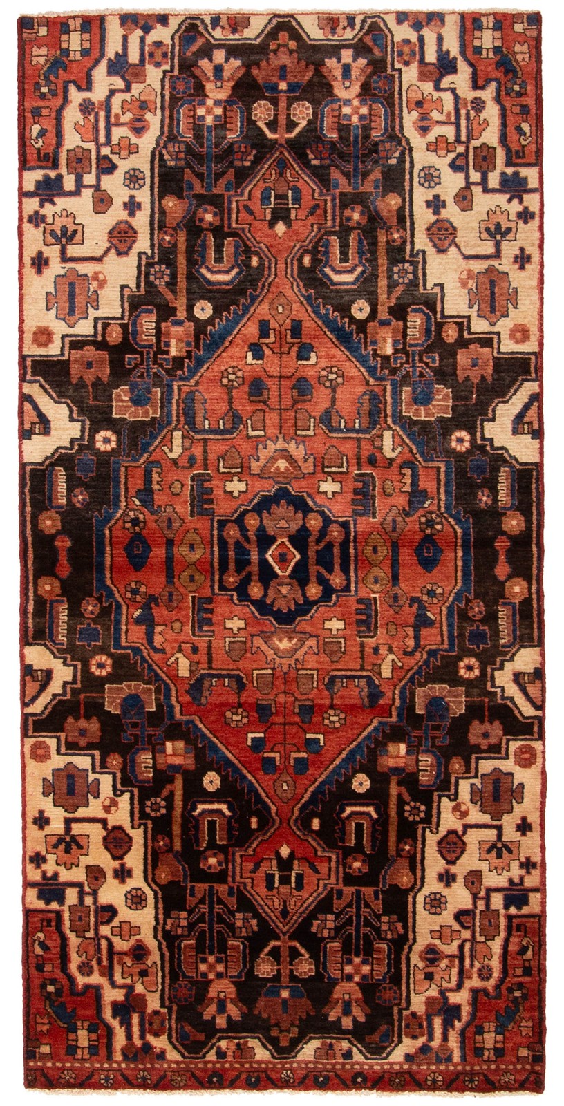 Vintage 3'8" x 7'7" Traditional Hand Knotted Vegetable Dye Wool Area Rug gallery
