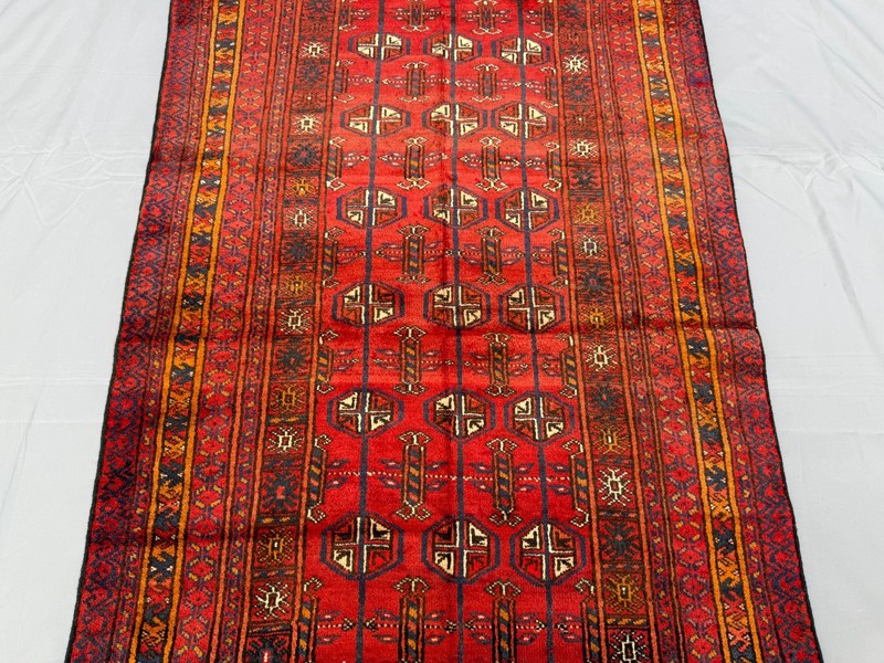Red Antique Afghan Bokhara Rug 4x6 Fine Handmade Persian Style Oriental Carpet gallery