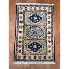 Handmade Indo Kazak Wool Rug 2′ X 3′