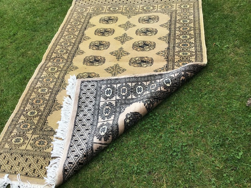 VINTAGE MAT RUG OLD CARPET LOVELY DESIGN REVERSIBLE TURKISH ASAIN AZTEC STYLE gallery