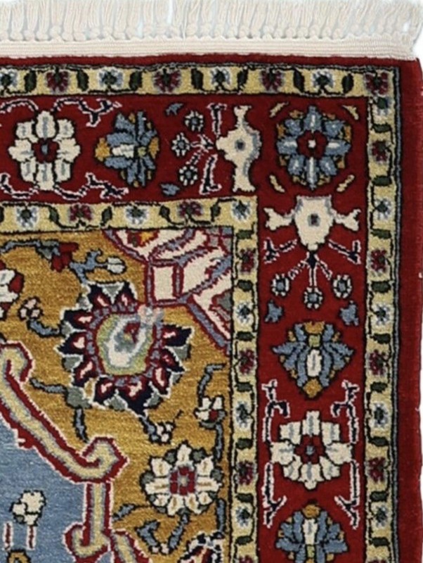 306 X 5.03ft Authentic Qumm Area Rug Oriental Knotted Rare Pile Antique Blue A+ gallery