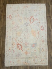 Hand Knotted beautiful Angora Turkish wool rug, Size 6’x9′ 100% pure wool