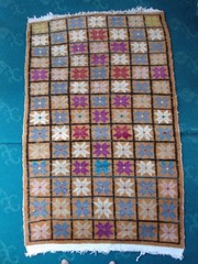 Tibetan TIBet nepal Camel Color woolen wool monks rug vintage stars 3×5 ft