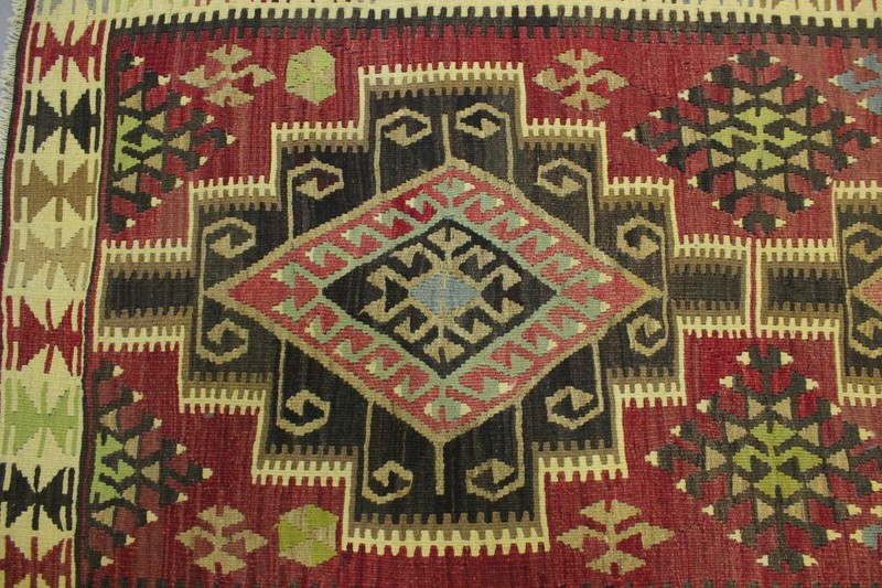 Cappadocia Handwoven Kilim Area Rug Anatolian Ethnic Vintage Wool Carpet 4x6 ft gallery