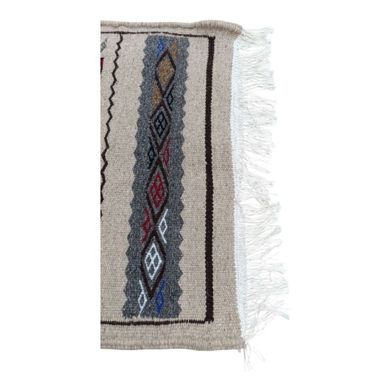 Saharan Wool Rug Algeria Berber Tribal Wall Hanging Boho Decor 31x20 Inches gallery
