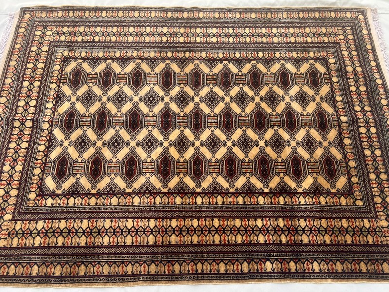 Vintage Afghan Baluchi Rug 4'2x5'9 Hand Knotted Tribal Geometric Oriental Carpet gallery