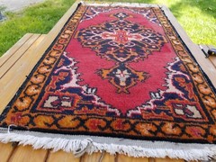 Genuine Antique 1940-1950’s Wool Pile Natural Dye Tribal Rug 1’9”x 3’3”