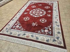 6×9 CHINESE RUG VINTAGE AUBUSSON PEKING AUTHENTIC 100% WOOL ORIENTAL RUG