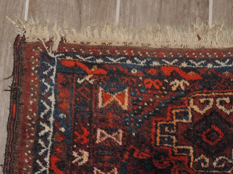 3x6ft. Handmade Antique Turkoman Bokharra Wool Runner gallery