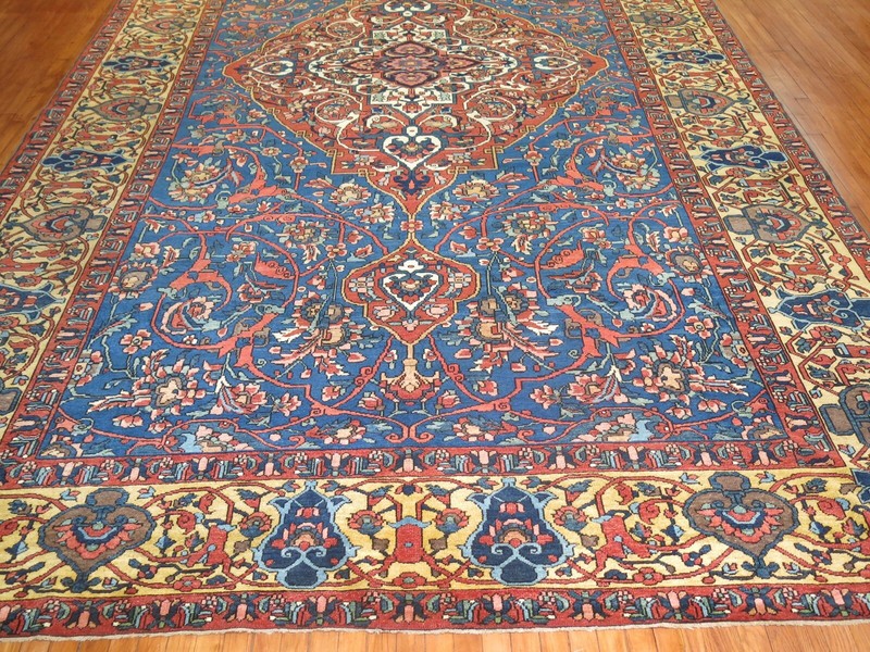 Antique Sky Blue Bakhtiar Rug 10'x17' gallery