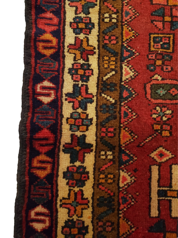 Karajeh Red Runner with Multi-Medallion - 3'4" x 9'8" gallery