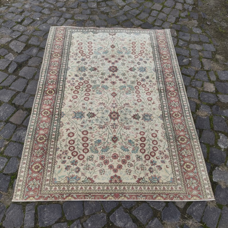 Grape Motifs Vintage Area Rug 3.77 x 5.31 ft , 4x5 Handmade Rug 115 x 162 cm gallery