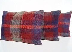 PURPLE KURDISH PILLOW COVERS RECTANGLE WOOL 30+ KILIM HANDWOVEN AREA RUG 20″X14″