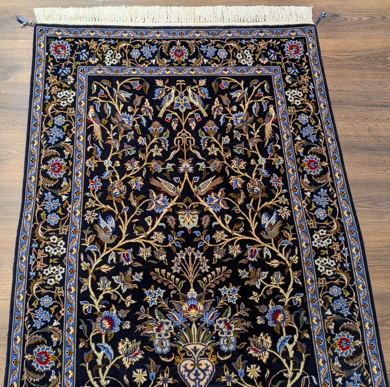 Per'sian Tree of Life Rug 4x6, Navy Blue, Birds & Animal Pictorials gallery